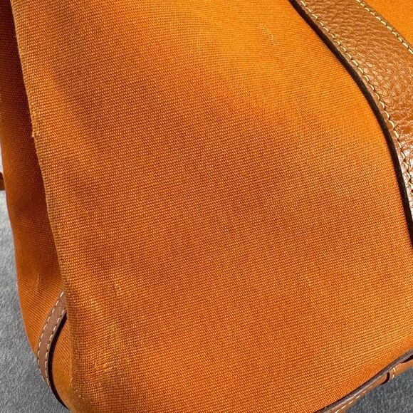 Hermes Garden Party Small Orange Toile Leather Canvas Tote Bag - Picture 8 of 16